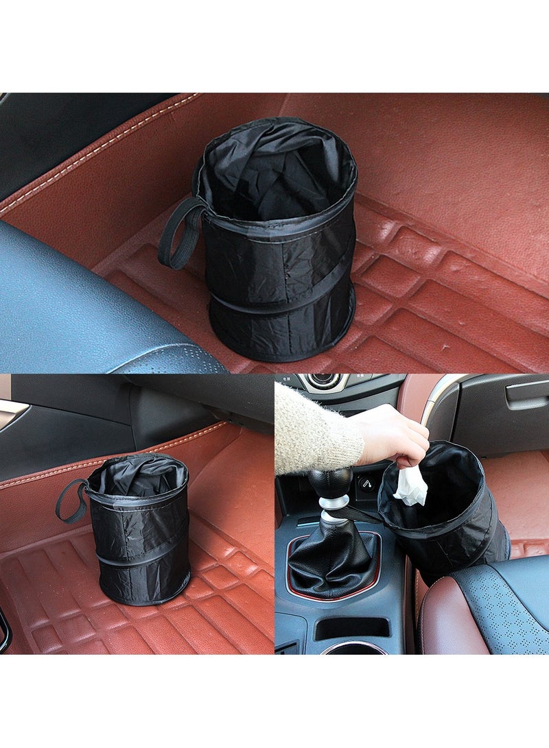 Generic 2 Pcs Car Trash Can Collapsible Car Garbage Can Pop-up Car Trash Bag with Elastic Band  - Image 2