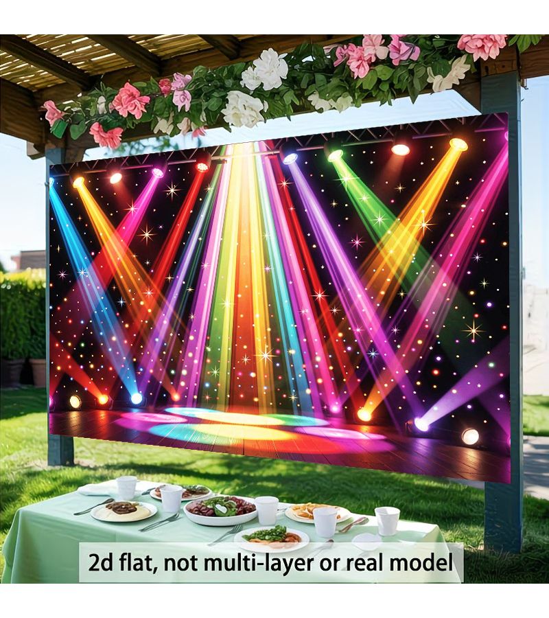 خلفية عرض ضوئي LED ثنائية الأبعاد مسطحة مقاس 320×240 سم لديكور الحفلات والتصوير الفوتوغرافي - Image 2