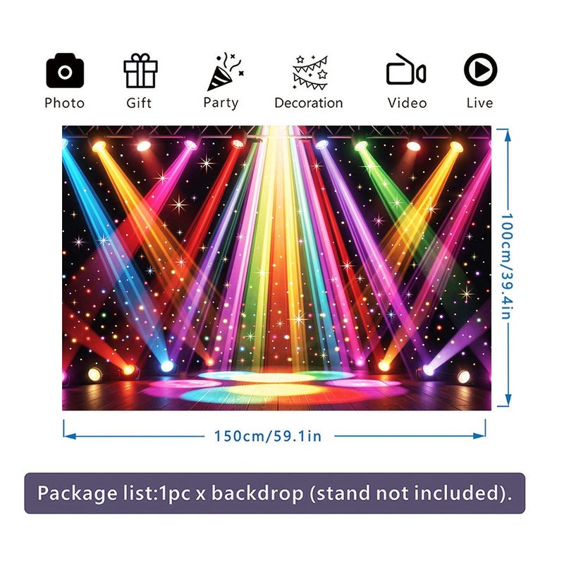 خلفية عرض ضوئي LED ثنائية الأبعاد مسطحة مقاس 320×240 سم لديكور الحفلات والتصوير الفوتوغرافي - Image 3