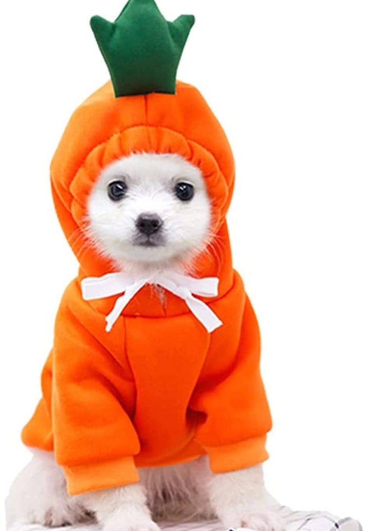 Dog Cat Hoodie Costume KASTWAVE Pet Clothes Dog Pet  Cosplay Dress Cute Carrot Shape Warm Jacket Pet Cold Weather Sweatshirt Clothes Outfit Outerwear for Cats Puppy Small Large Dogs  - Image 5