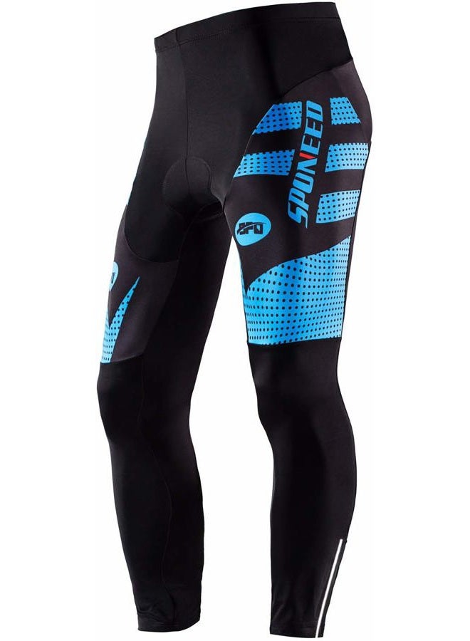 sponeed Bicycle Clothing Men Bike Pants Spring Bicycling Tights Long Sleeve Riding Pant US L Blue - Image 4