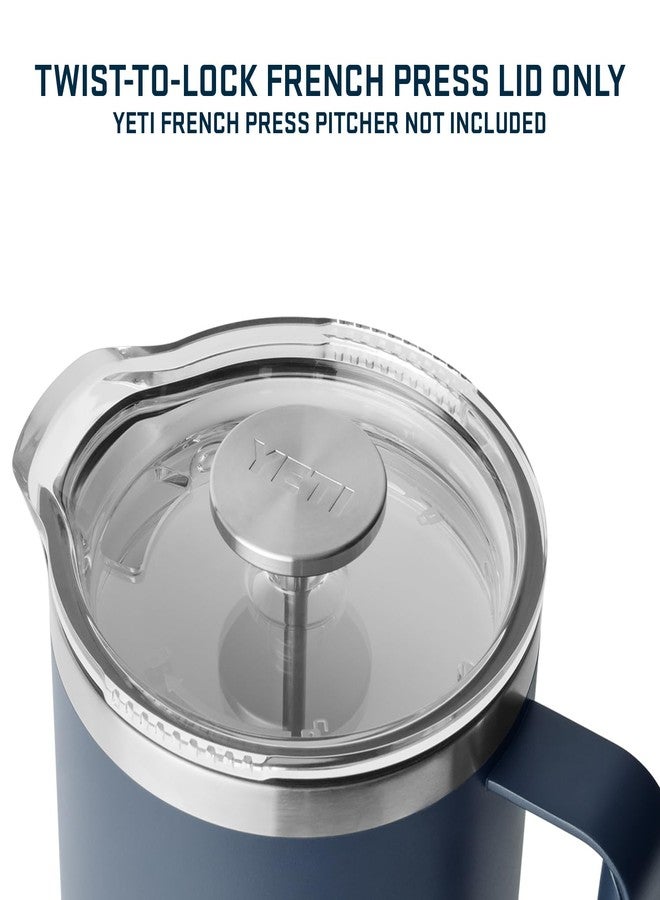 يتي غطاء ملحق لماكينة تحضير القهوة الفرنسية YETI Rambler سعة 64 أونصة مزود بفلتر GroundsControl (الغطاء فقط) - Image 4