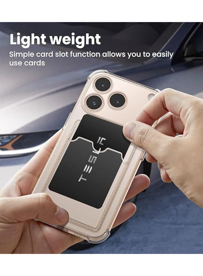 Clear Wallet Phone Case for iPhone 17 Pro Max, Upgrade Card Slot Case, Slim Fit Protective Soft TPU Shockproof Wallet Case with Cute Card Holder Pocket for iPhone 17 Pro Max (Clear) - Image 2