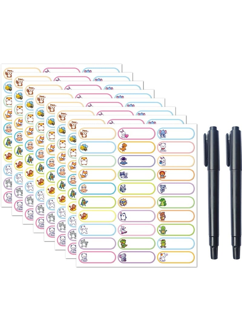CMGTYYD CMGTYYD 8 Sheets 240PCS Baby Bottle Labels,30 Colors Kids Name Tag Label Stickers Waterproof Write-On Name Labels Colors Name Tags Labels Self-Adhesive Name Badge Labels Stick on Kids Clothes Desk  - Image 1