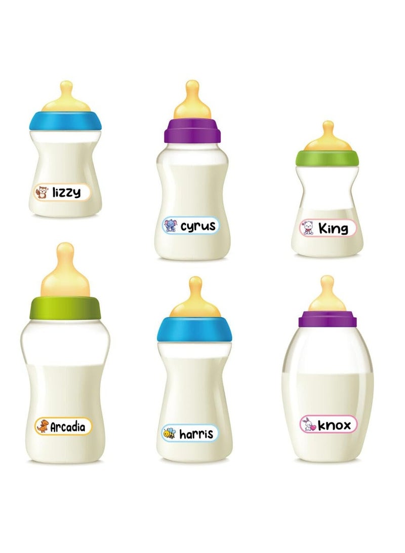 CMGTYYD CMGTYYD 8 Sheets 240PCS Baby Bottle Labels,30 Colors Kids Name Tag Label Stickers Waterproof Write-On Name Labels Colors Name Tags Labels Self-Adhesive Name Badge Labels Stick on Kids Clothes Desk  - Image 3