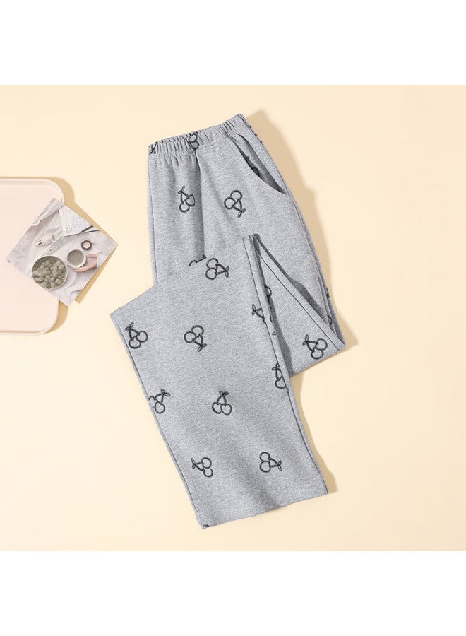 Fentengcare Women's 100% Cotton Spring Casual Sleep Pants, Simple And Comfortable Homewear Lounge Trousers - Image 2