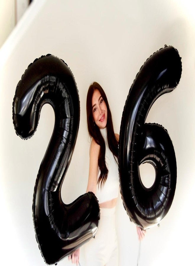 IWERP Black Number 6 Balloon 40 Inch, 6 Balloon Number, 6th Birthday Decorations, Black Party Supplies for Boys Girls - Image 2