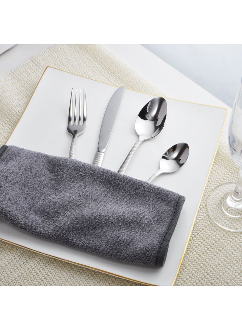 DANUBE HOME Shams 24-Piece Cutlery Set  – Premium Stainless Steel Flatware Set with Forks, Knives, Spoons for Dining and Kitchen, Elegant Durable Design, Ideal for Home, Parties & Restaurants -Serves 6 - Image 3