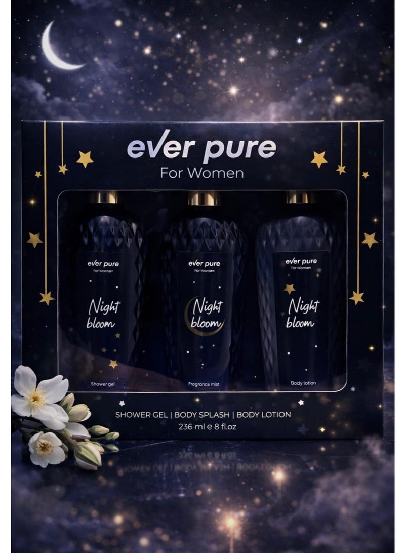 Night Bloom Shower Gel + Fragrance Mist + Body Lotion 236ML