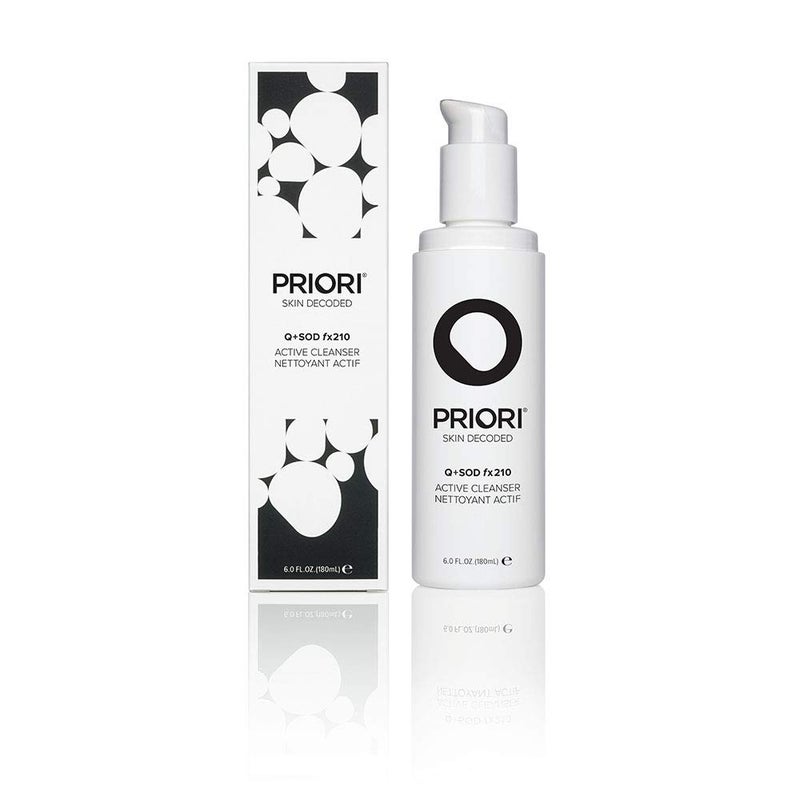 PRIORI Skincare Active Facial Cleanser with CoQ10 for Deep Cleansing Pore Refining Hydrating Antioxidant Face Wash with Lactic and Salicylic Acid Fragrance Free 6 fl oz - Image 1