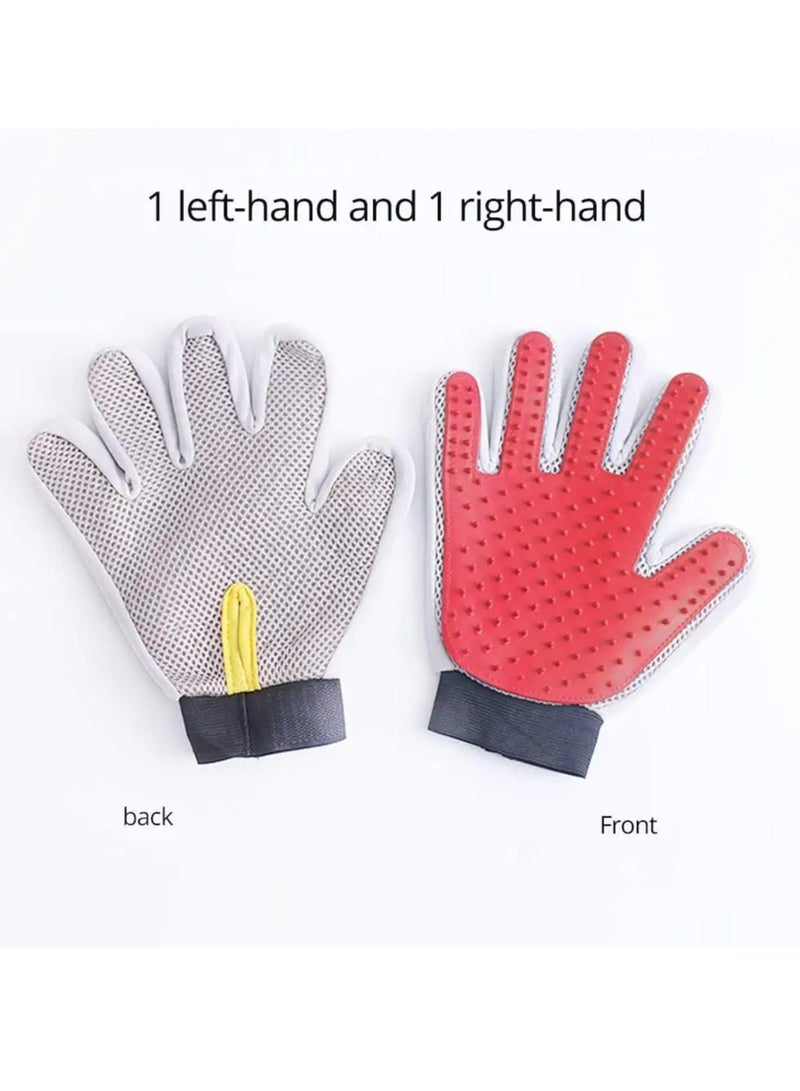 Zikra Pet Grooming Gloves, Efficient Pet Hair Remover Massage Mitt, Deshedding Brush Gloves for Cats, Dogs, Rabbits and Horses, Pet Massage Long or Short Fur Bathing - Image 2