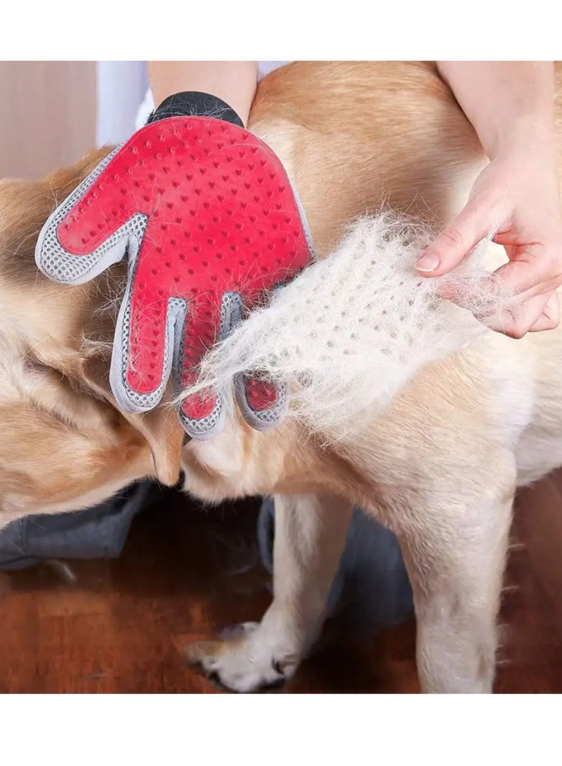 Zikra Pet Grooming Gloves, Efficient Pet Hair Remover Massage Mitt, Deshedding Brush Gloves for Cats, Dogs, Rabbits and Horses, Pet Massage Long or Short Fur Bathing - Image 3