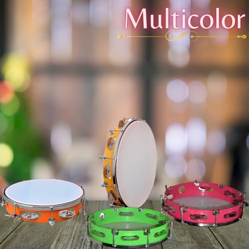 MOCKING BIRD Dafli musical instrument Tambourine Hand Percussion instrument Bhajan, Kirtan instrument Multicolor (10 INCH) - Image 2