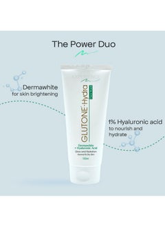 GLUTONE -Hydra Face Wash | 1% Hyaluronic Acid & Dermawhite | Hydrating & Brightening Cleanser | For Dry Skin | 100Ml (Pack Of 2)  - Image 3