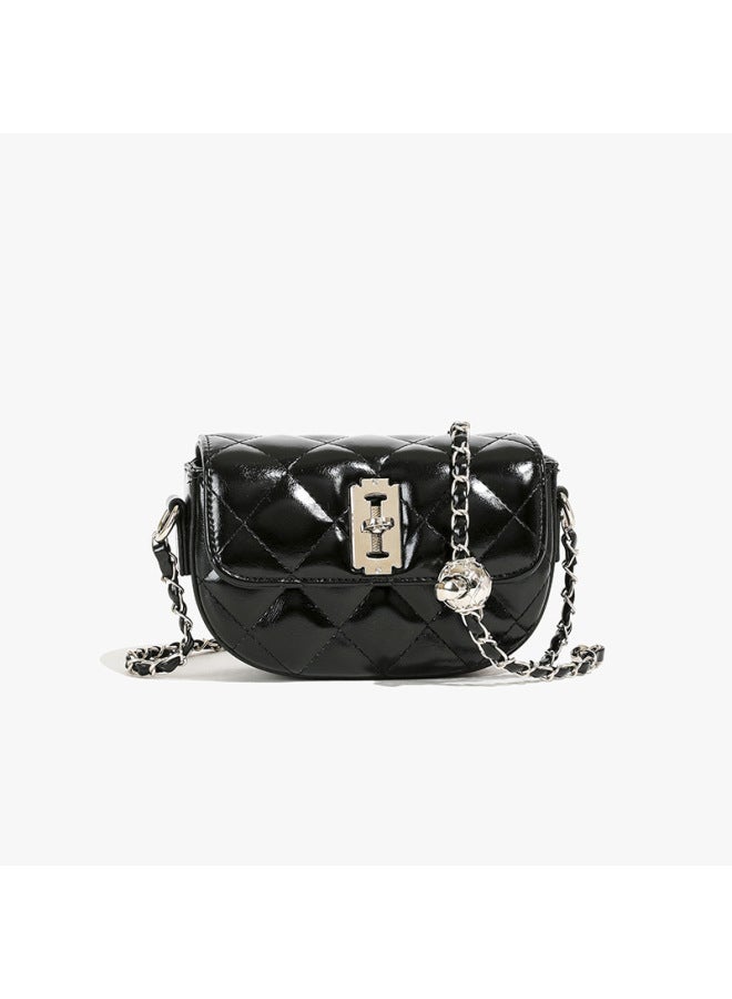 Rhombus Embroidery Thread Small Square Bag Super Popular Chain Women's Bag Exquisite All-match Shoulder Bag Niche Design - Image 5