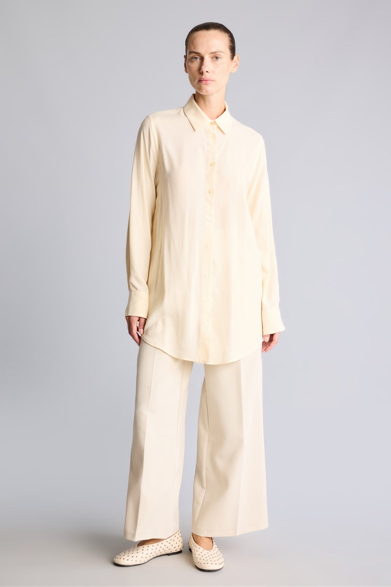 DeFacto Yellow Woman Woman Regular Fit Basic Long Sleeve Shirt Casual - Image 2