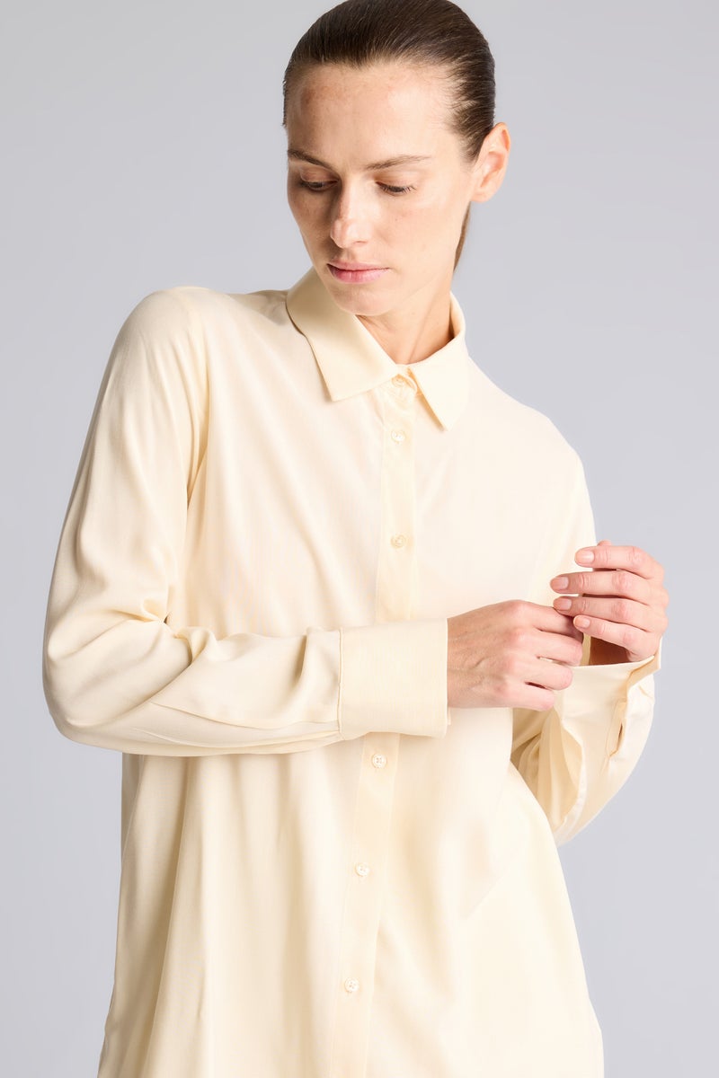 DeFacto Yellow Woman Woman Regular Fit Basic Long Sleeve Shirt Casual - Image 1