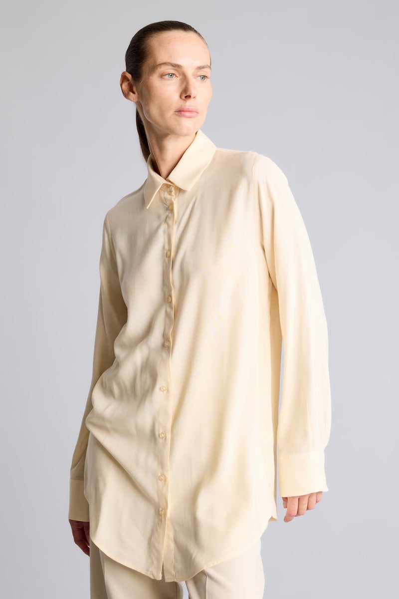 DeFacto Yellow Woman Woman Regular Fit Basic Long Sleeve Shirt Casual - Image 3
