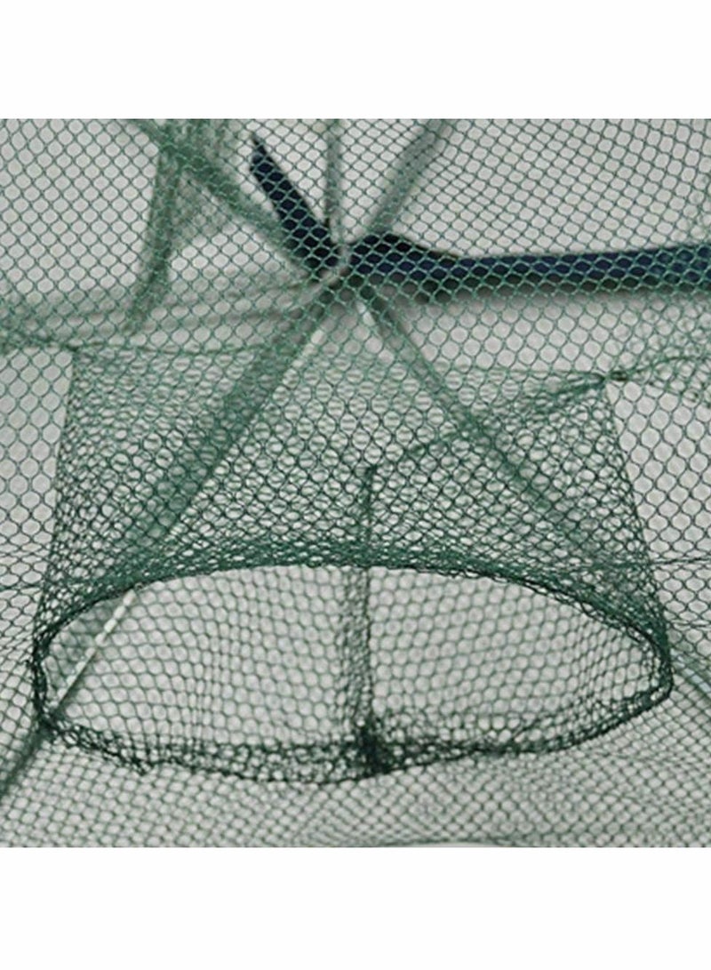 SOLARAE Holes Automatic Fishing Net Shrimp Cage Nylon Foldable Crab Fish Trap Cast Fishing Net Automatic Retractable Fishing Shrimp Net Large Zipper Crab Fish Trap(12 Holes) - Image 4