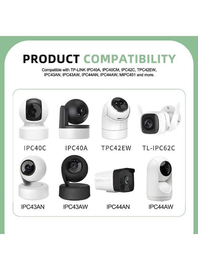 4 قطع قاعدة تثبيت كاميرا ذكية جداري – حامل عالمي 5.5 سم متوافق مع Tapo C200 و TP-Link C210، أبيض - Image 3