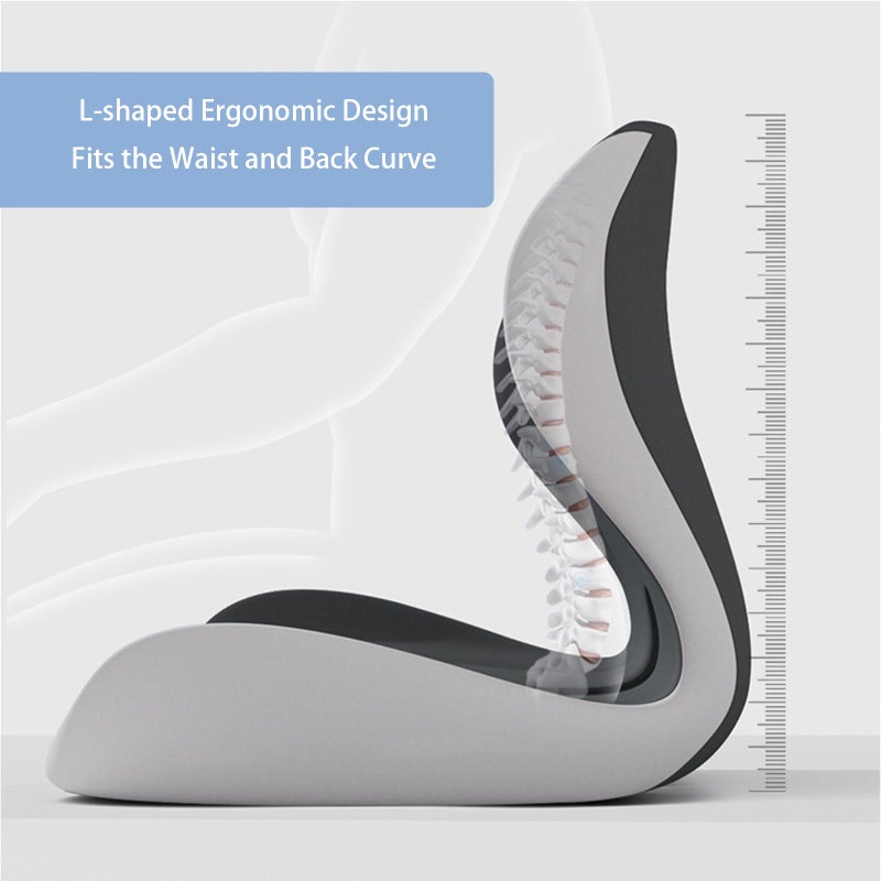 StarAneer Seat Cushion Premium Ergonomic Memory Foam Car & Office Chair Seat Cushion - Orthopedic Lumbar Support for Back Pain Relief, Non-Slip Design for Car, Truck, Home Chair & Office Seat - Image 5
