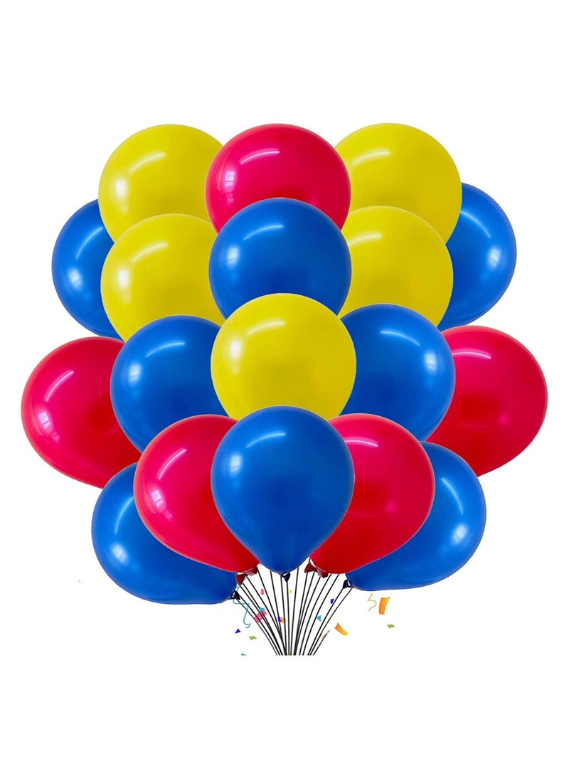 هايلاند 51 قطعة بالونات حمراء وصفراء وأزرق لعيد ميلاد الطفل وتزيين حفلات الزفاف والذكرى السنوية - Image 1