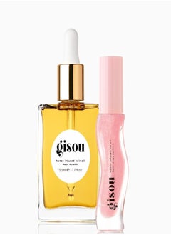 Gisou GISOU Honey Gloss Duo Set 28ml, Nourishing Hair & Lip Care  - Image 4