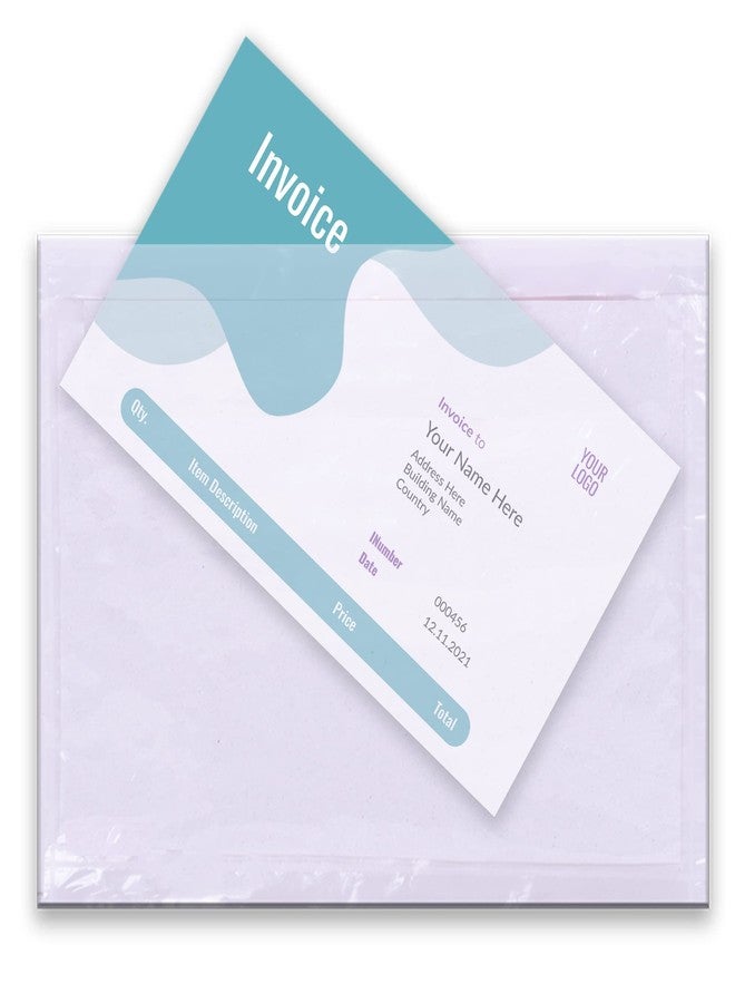 Tapsin Packing List Pouches, Shipping Label Envelopes Clear Adhesive Top Loading Packing List (6" x 9" - 100 Pcs) - Image 1