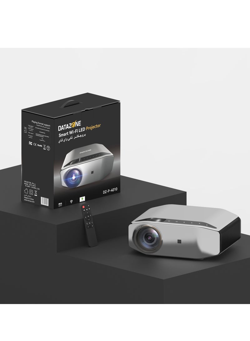 داتا زون جهاز عرض بروجيكتور بدقة 1080P للاستخدام المنزلي والمكتبي - شاشة حتى 200 بوصة - صوت ستيريو مدمج - منافذ HDMI وUSB وVGA - Image 5