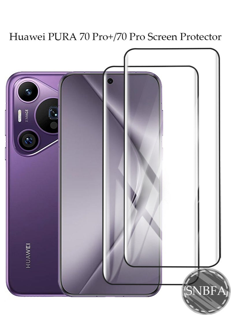 SNBFA 2 PCS Tempered Glass Huawei Pura 70 Pro+/70 Pro Screen Protector [HD Clear] [Anti-scratch] [9H Hardness] [Bubble Free] for PURA 70 Pro+/70 Pro Screen Protector Accessories - Image 1