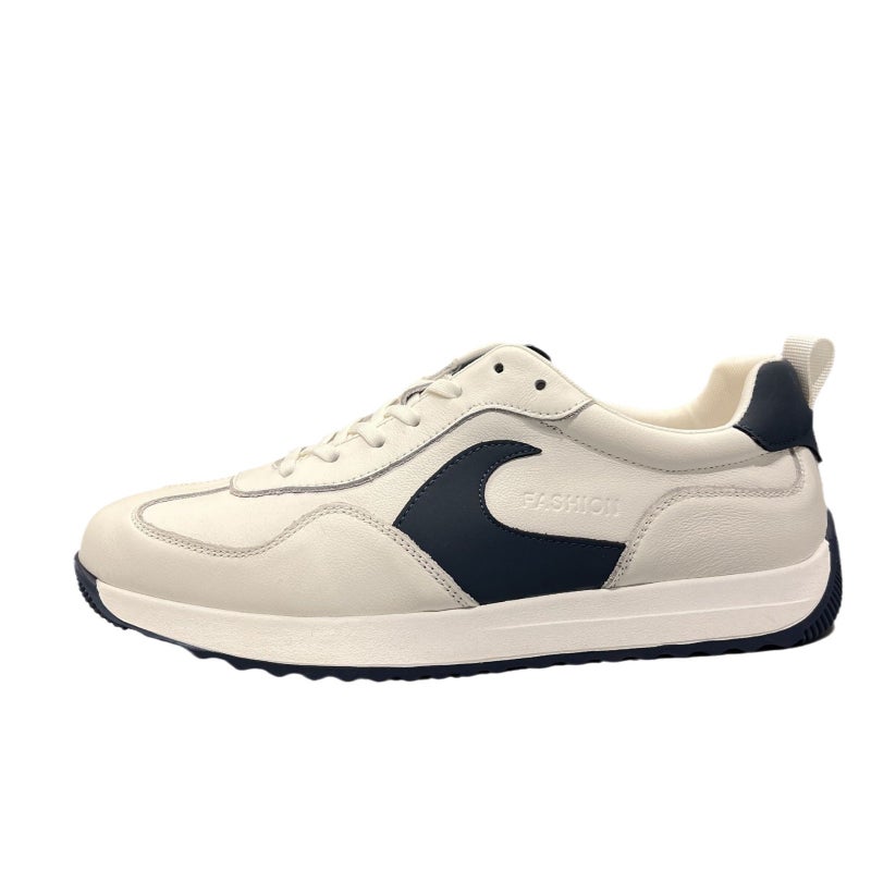 Autumn Fashion All-Match Forrest Gump Shoes Fashion Men'S Genuine Leather Casual White Shoes Color Matching Board Shoes For Boys - Image 1