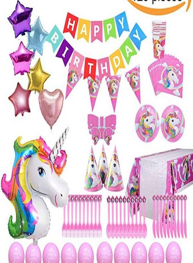 نيبمينينت طقم مستلزمات حفلات بتصميم أحادي القرن مكون من 126 قطعة - Image 5