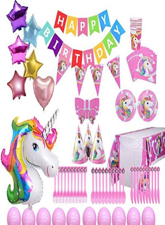 نيبمينينت طقم مستلزمات حفلات بتصميم أحادي القرن مكون من 126 قطعة - Image 1