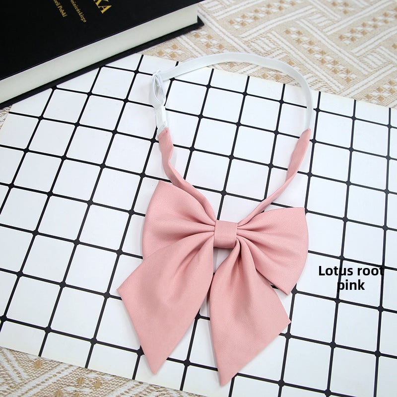 Solid Wine Black Knitted Bow Tie JK lotus root starch 