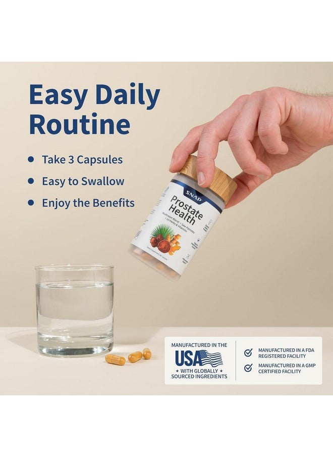 SNAP SUPPLEMENTS Snap Supplements Prostate Health Support Supplement, Saw Palmetto for Men Plus Stinging Nettle Root, Magnesium Citrate, Zinc and Plant Sterols, Supports Male Urinary Tract Health, 90 Capsules  - Image 4