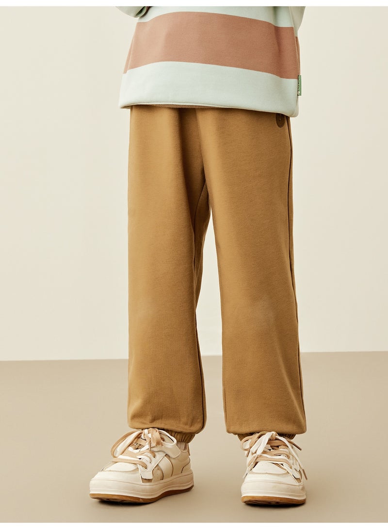 ميني بالا بنطال رياضي ناعم ممتاز للأطفال للجنسين بخصر مطاطي مع تطريز على شكل قلب، مريح، عصري، خفيف الوزن، ملائم بشكل مريح، مثالي للعب وبنطال الأطفال اليومي غير الرسمي - Image 2