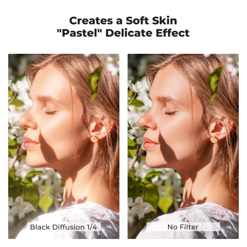K&F CONCEPT 67mm Black Diffusion 1/4 Filter Mist Cinematic Effect Filter with 18 Multi-Layer Coatings for Video/Vlog/Portrait Photography (K-Series) - Image 3