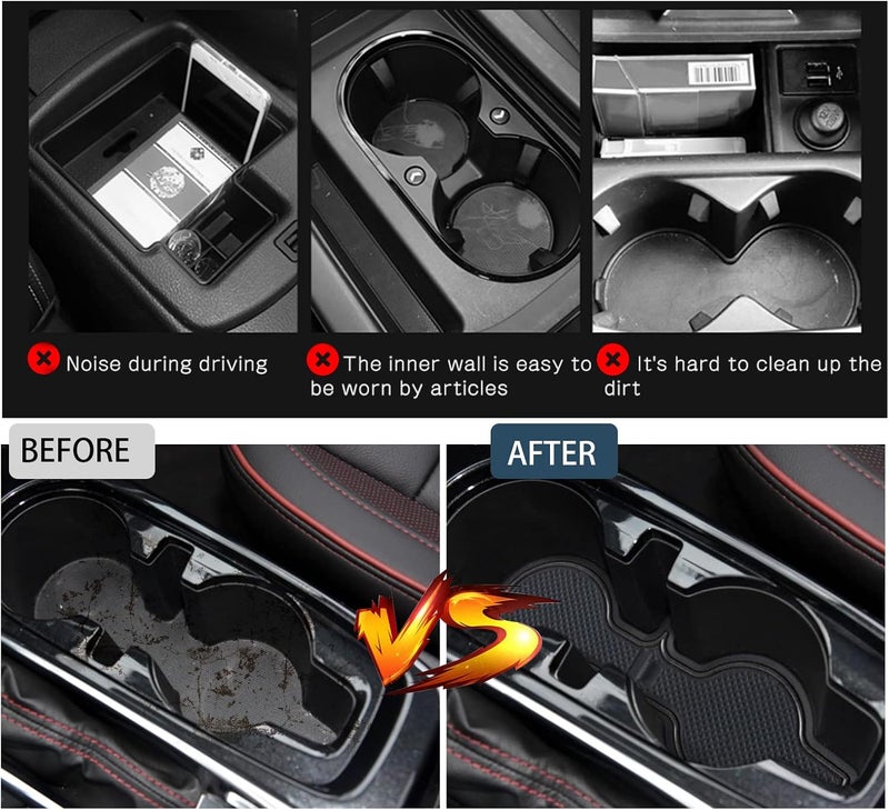 RUIYA 19-Piece Door Gate Slot Mats Set for 2021-2022 Trailblazer - Non-Slip Center Console Liner - Image 4