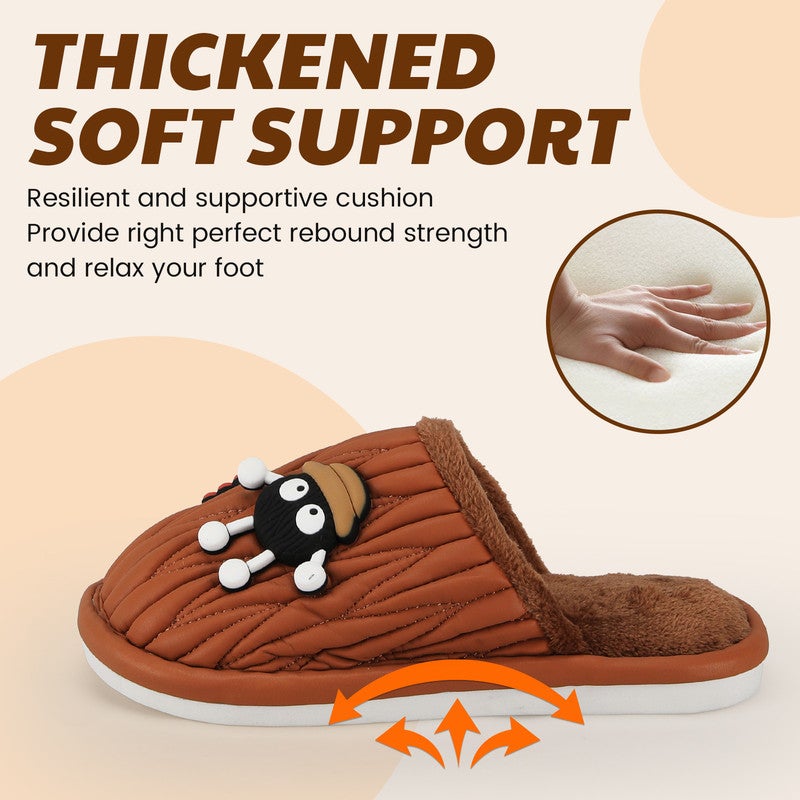 Lucky Kids Cartoon Slippers for Kids, Funny Animal House Shoes with Non-Slip Sole, Cozy Plush Indoor Comfort Footwear for Boys and Girls - Image 3