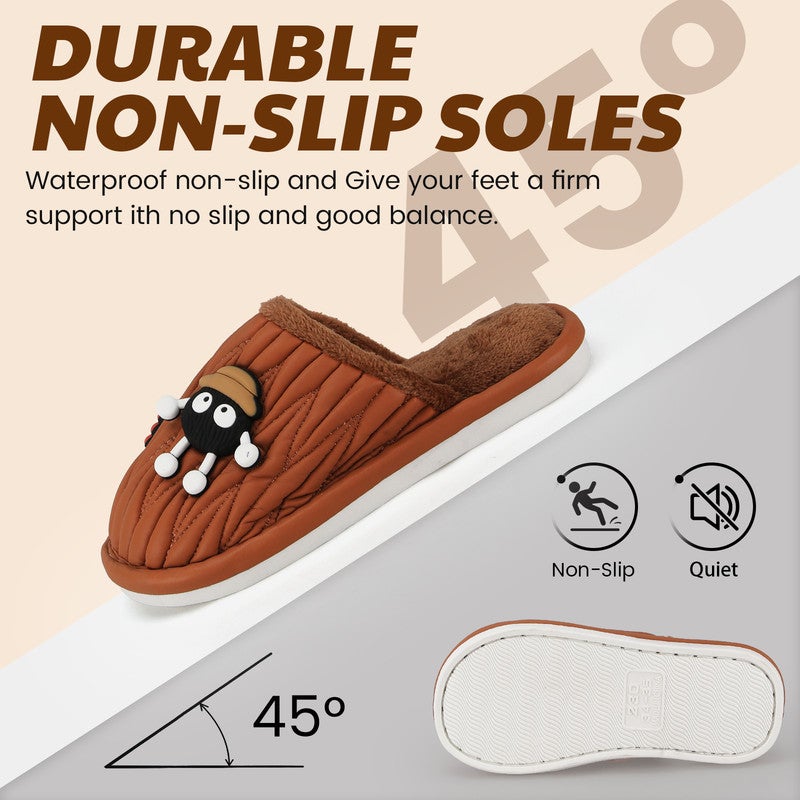 Lucky Kids Cartoon Slippers for Kids, Funny Animal House Shoes with Non-Slip Sole, Cozy Plush Indoor Comfort Footwear for Boys and Girls - Image 4