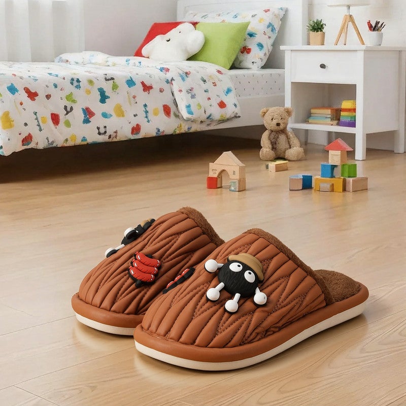 Lucky Kids Cartoon Slippers for Kids, Funny Animal House Shoes with Non-Slip Sole, Cozy Plush Indoor Comfort Footwear for Boys and Girls - Image 5