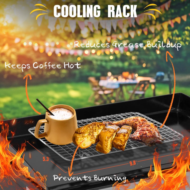 RINPIR 33PCS Griddle Accessories Kit for Blackstone, Flat Top Grill Accessories Tools with Cooling Rack, Melting Dome and Burger Press, Professional Hibachi Spatula Gift Set for Outdoor Teppanyaki BBQ - Image 3