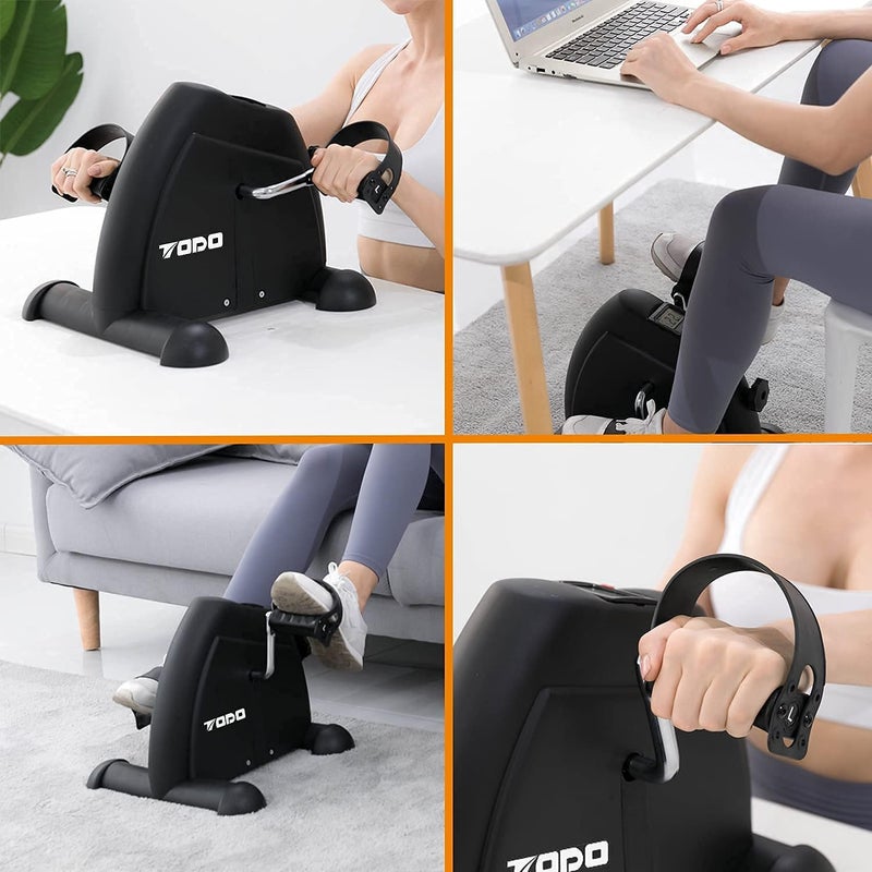 TODO Mini Exercise Bike Pedal Exerciser Foot Peddler Portable Therapy Bicycle with Digital Monitor - Image 4