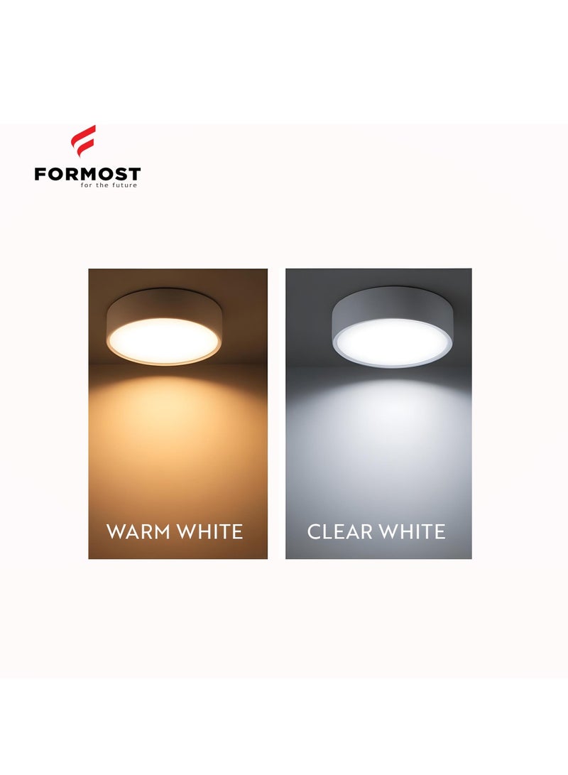 FORMOST FORMOST Surface Down Light LED Round 15W| Surge Protection Upto 4KV | Long Lasting Downlighter for Home Shops and Hotels Ceiling | Durable and Sustainable | 2 Years Warranty | Clear White | Pack of 2  - Image 2