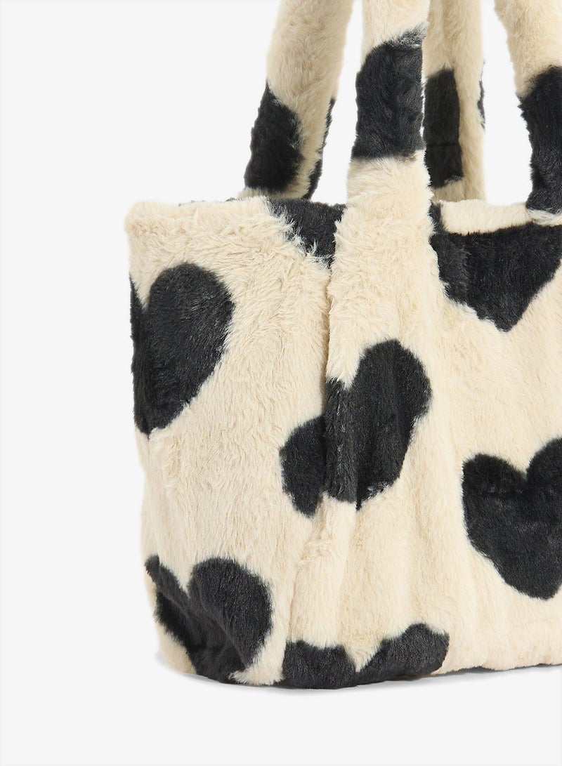 Skinnydip London Ella Heart Fluffy Tote Bag - Image 4