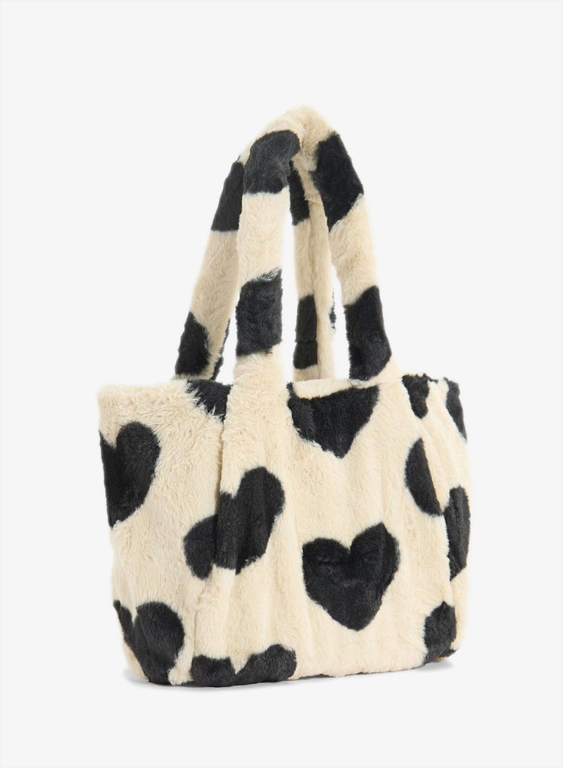 Skinnydip London Ella Heart Fluffy Tote Bag - Image 3