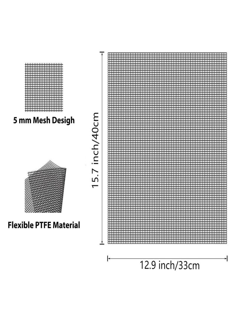أوزيغالور حصيرة شواء غير لاصقة وقابلة لإعادة الاستخدام باللون الأسود - Image 4