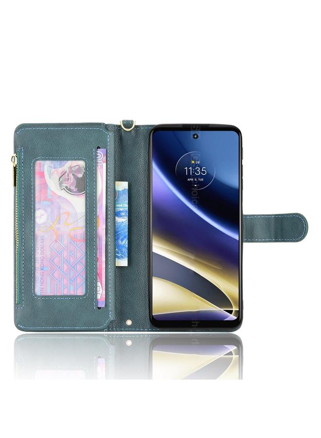 اس-توب جراب لهاتف Motorola Moto G52J 5G جراب هاتف جلدي بسحاب من نسيج الليتشي - Image 4