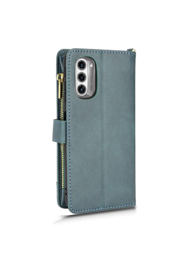 اس-توب جراب لهاتف Motorola Moto G52J 5G جراب هاتف جلدي بسحاب من نسيج الليتشي - Image 3