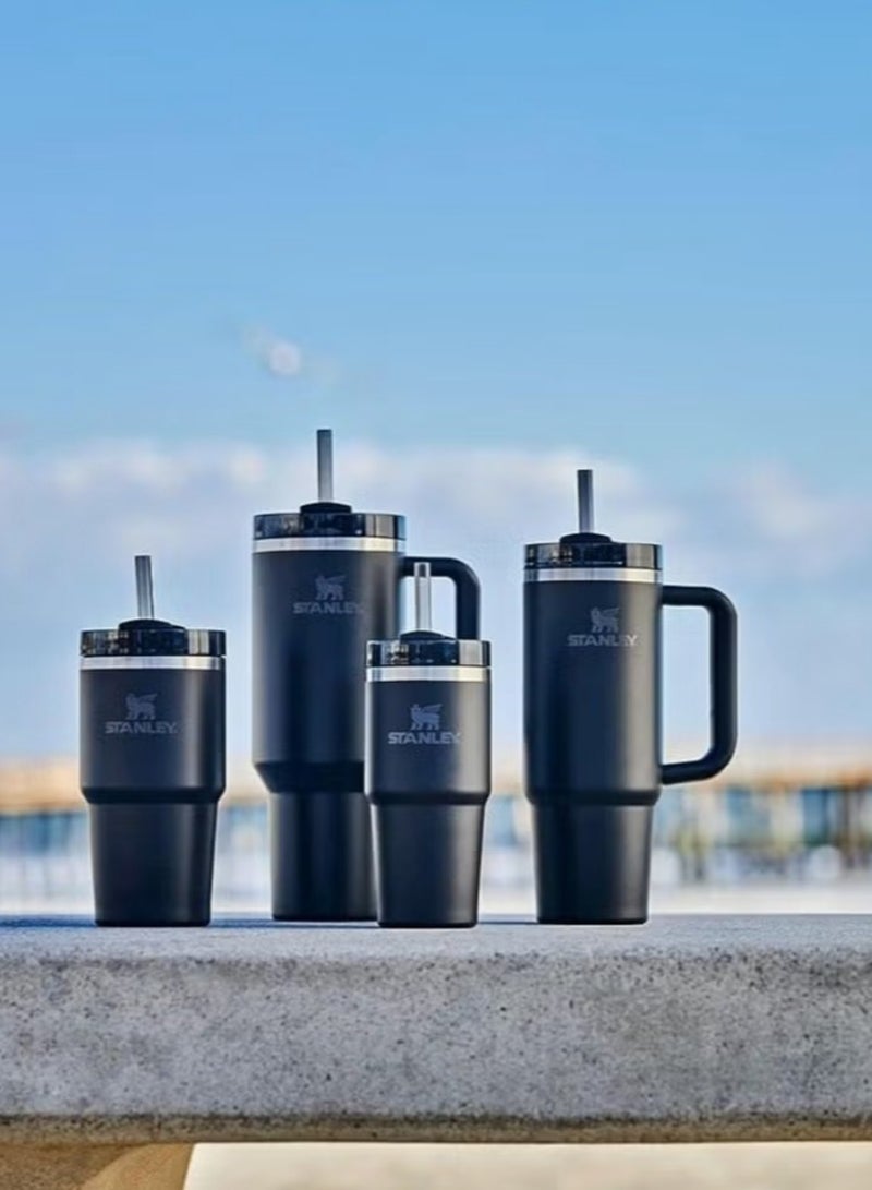 Stanley 40oz Stanley Quencher H20 Flowstate Stainless Steel Vacuum Insulated Tumbler with Lid and Straw for Water, Iced Tea or Coffee, Smoothie and More, Cream (Black) - Image 5